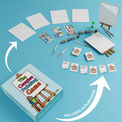 The Couples Painting Game – Fun Date Night Activity | Romantic Game with Prompts & Questions | Creative Couples Gift Idea for Him & Her | No Art Skills Needed | 2 Players